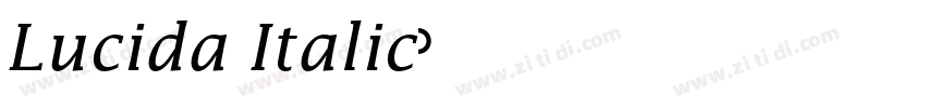 Lucida Italic字体转换